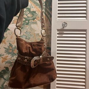 Vintage Y2K Kathy Van Zeeland Over Shoulder Purse, w free leopard print bag!